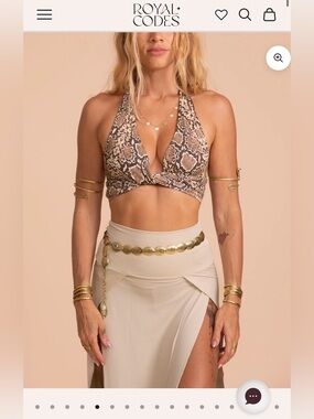 Royal Codes Leopard SERPENT TOP ORGANIC BAMBOO, Limited Edition, XS